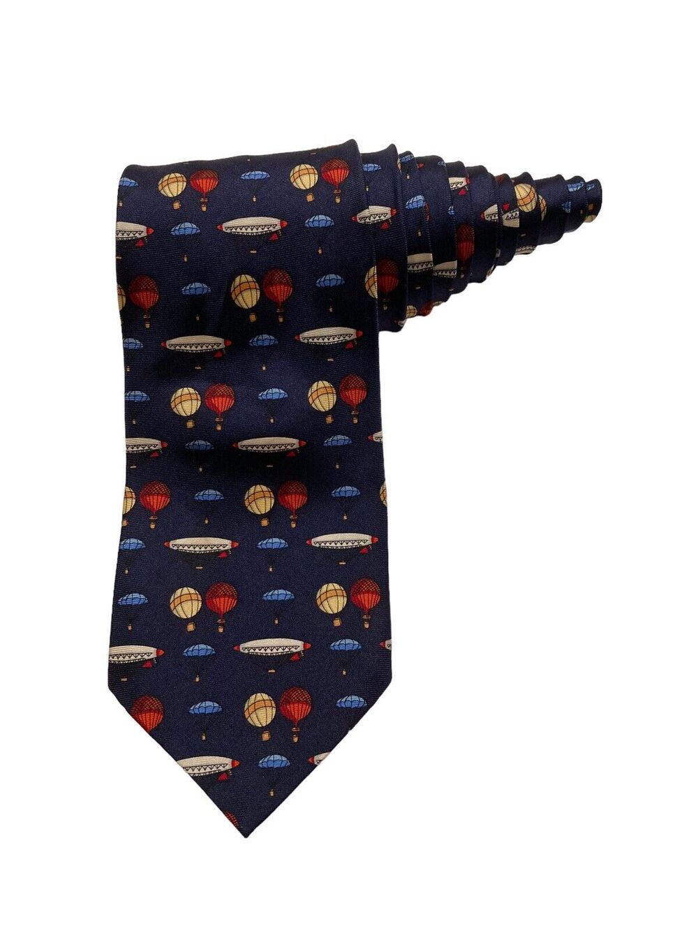 Trevelyan Burlington Arcade Hot Air Balloon Parachute Novelty Necktie 100% Silk